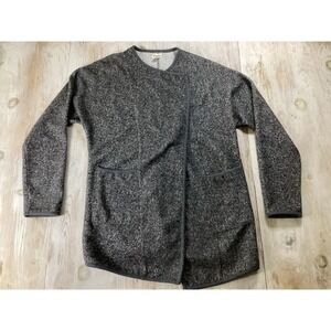Hatley‎ Gray Wooly Sweater Woman's Medium Open Front Cardigan Lagenlook Boxy